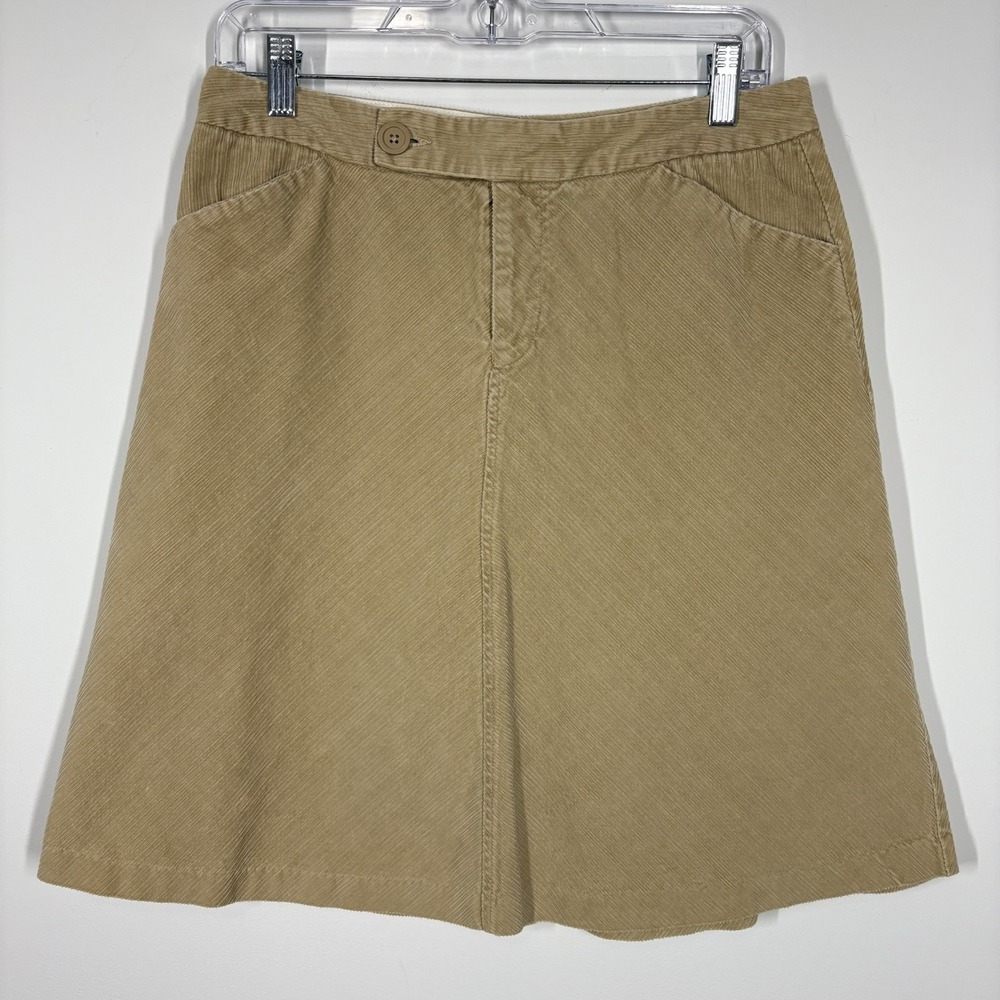 Vintage Y2K GAP Diagonal Corduroy A-Line Skirt Women Size 6 High Waisted Pockets - Picture 1 of 7